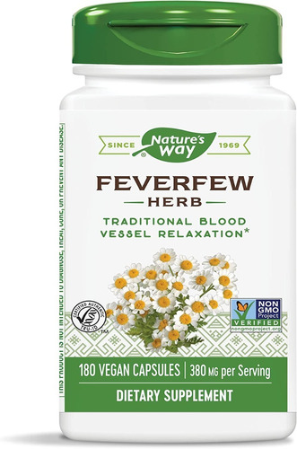 Nature's Way Feverfew Matricaria Relajación Vascular X 180c