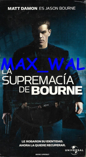 La Supremacia De Bourne Vhs Matt Damon Bourne Supremacy