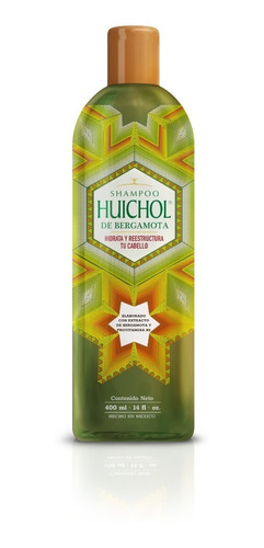 Imagen 2 de 2 de Shampoo Huichol Artesanal Anticaida Bergamota 400 Ml Huichol