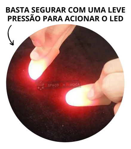 Mágica Dos Dedos Iluminados/verde/vermelho/azul Dedo Com Luz