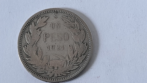 Moneda Chile 1 Peso 1921 Plata 0.5 (x13