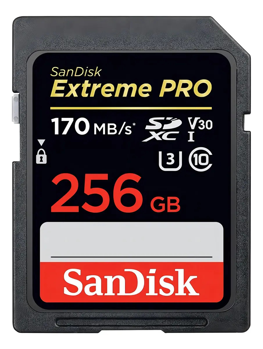 Cartão Memória Sandisk 256gb Cartão Sd Extremepro 170mbs