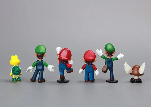 18 Unidades, Bonito Modelo De Figura De Acción De Super Mari