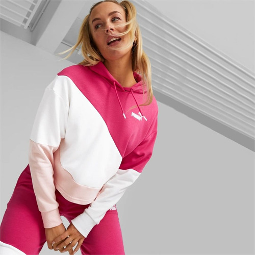 Buzo Puma Mujer Original Talla S, Rosado Blanco