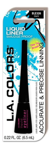 Delineador Liquido De Ojos La Colors Blister Thin Tip Color Negro