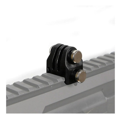 Montura De Gopro Para Riel Picatinny / Adaptador Airsoft Color Negro