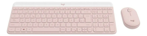 Combo Logitech Slim Teclado Y Mouse Mk470 Color Rosa Color Del Mouse Rosa Claro Color Del Teclado Rosa Claro