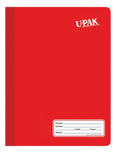Cuaderno UPAK Cosido Profesional 100 hojas cuadro grande pack x 6 20.2cm x 26.2cm colores color varios