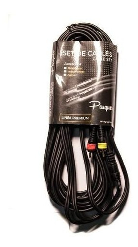 Imagen 1 de 8 de Cable Parquer Rca Macho A Mini Plug Stereo 3 Metros Cuota