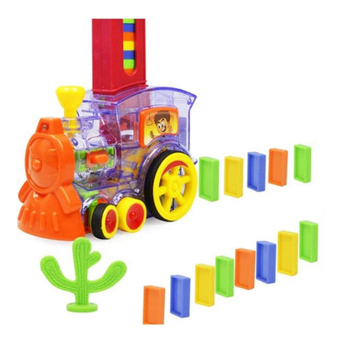 Tren Dominó Infantil Juego De Bloques Construcción Didáctico