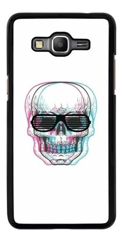 Funda Para Samsung Galaxy Calavera Fondo Blanco Efecto