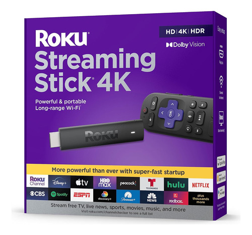 Roku Streaming Stick 4k 2021 3820r Comandos Voz Y Control Tv