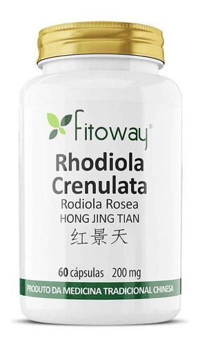 Rodiola Rosea 60 Cápsulas - Fitoway - Reduz Estresse Sabor Sem Sabor