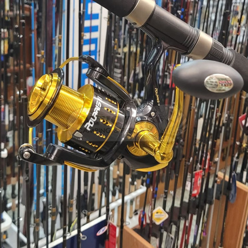 Reel Kunnan Frontal Polaris 6006 Rio Mar Embarcado Lance Jig Color Dorado Lado De La Manija Derecho/izquierdo