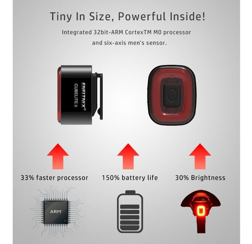 Luz Trasera Inteligente Para Bicicletas Cube Lite 2 Enfitnix