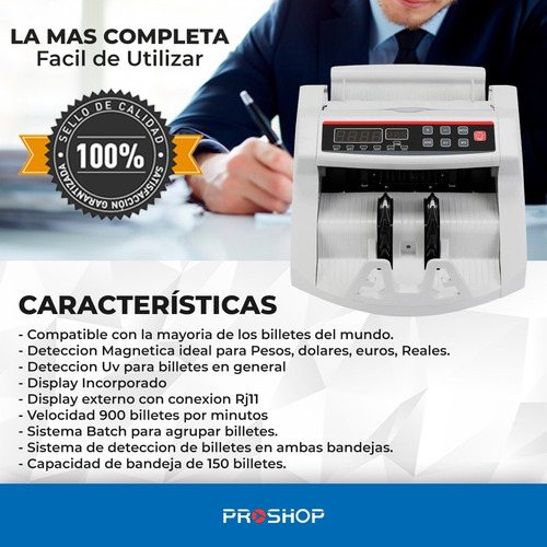 Imagen 2 de 10 de Contadora De Billetes Máquina Nuevo Modelo Detector Falsos