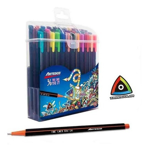 Marcadores Artesco Fine Liner 36 Unidades (punta Extra Fina)