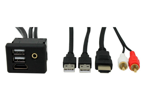 Extensión 2 Usb, Hdmi Rca Miniplug Univ. Auto Estereo 29ax27