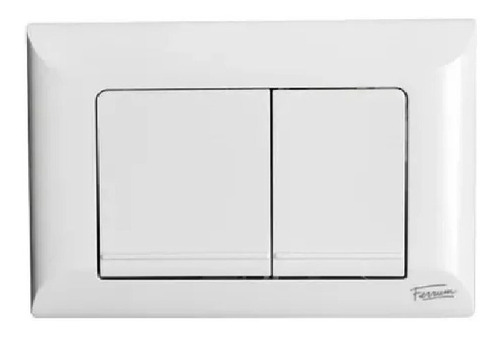 Tapa Tecla Ferrum Dual Deposito Embutir Rectangular Blanca C