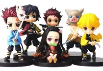 6 Piezas Anime Demon Slayer Colección Figuras De Juguete