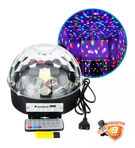 Luces de DJ, 9 luces LED de colores, Bluetooth, iluminación de bola mágica  de cristal giratoria, luz activada por sonido con control remoto