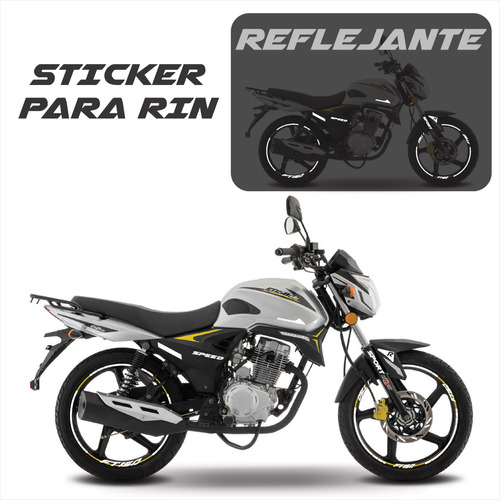 Sticker Rin Reflejantes Italika Ft150gt R18 + Regalo