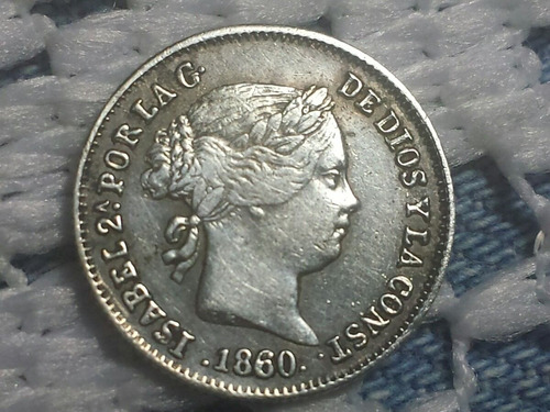 Moneda España 1 Real 1860 Plata  Km#60 Ref C54