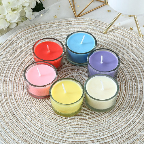 Velas De Aromaterapia En Forma De Mini Taza De Vidrio Para6p