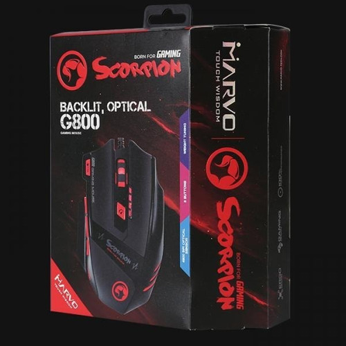 Mouse Marvo Linea Scorpion G800 Negro / Rojo