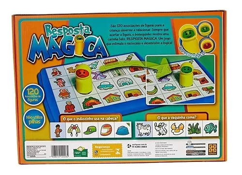 Jogo Educativo Infantil Resposta Magica Crianças Tabuleiro