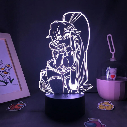 Luz De Noche Lámpara Gurren Lagann 3d Led Anime Yoko Littner