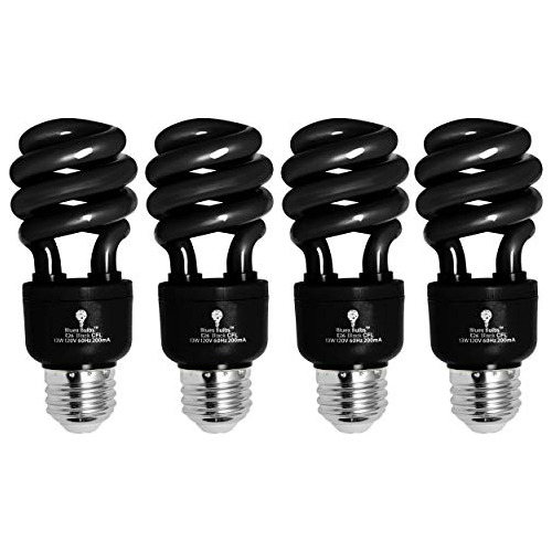 4 Pack Bombilla De Luz Negra Bluex Cfl 13w - Equivalent...