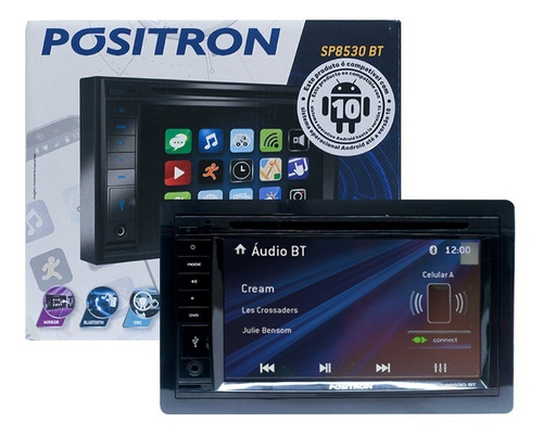 Estereo Doble Din Positron 7  Sp8530bt Mirror Usb Dvd Sub Sd