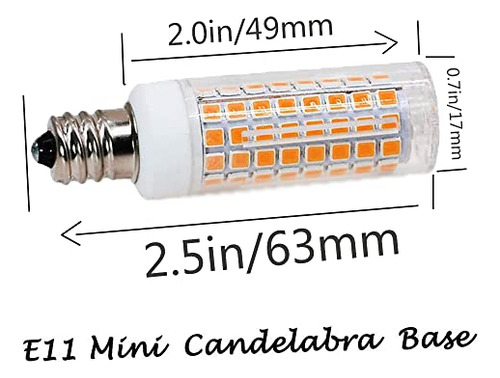 Bombilla Led E11 75w 100w Halgeno, Blanco Clido 3000k, Base