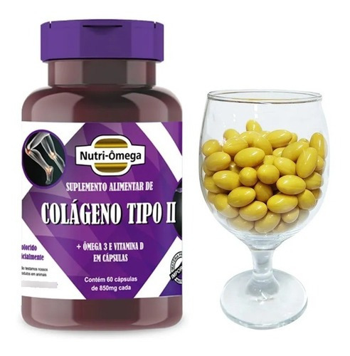 Colágeno Tipo 2 Com Ômega 3 E Vitamina D - Nutri-ômega Sabor Natural