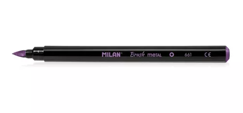 Caja de rotuladores punta pincel colores metalizados Milan