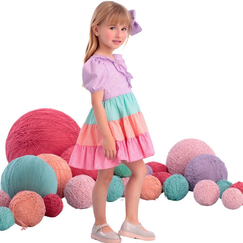 Vestido Infantil Mon Sucré Crochet Lovers 22336 B.e.