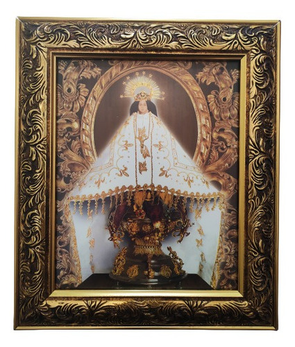 Virgen De Juquila En Marco Dorado A 30 X 25 Cms | MercadoLibre
