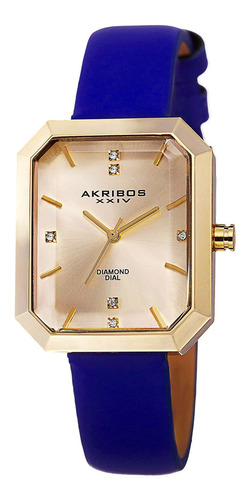 Reloj Para Mujer Akribos Xxiv Ak749bu De Cuarzo Banda En