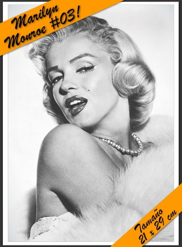 Lamina Autoadhesiva - Marilyn Monroe #03 - 21 X 29 Cm - Prec