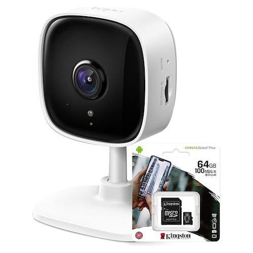 Imagen 2 de 6 de Camara Tp-link Tapo C100 + Memoria Kingston Microsd 64gb