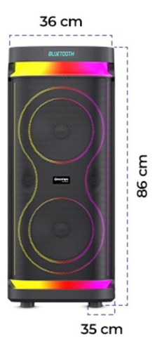 Torre De Sonido Maxtron Infinity Usb Bt Tws Ledrgb Micrófono