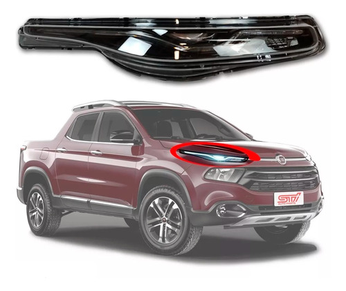 Farol Led Dianteiro Passageiro Fiat Toro Volcano 2018 Novo