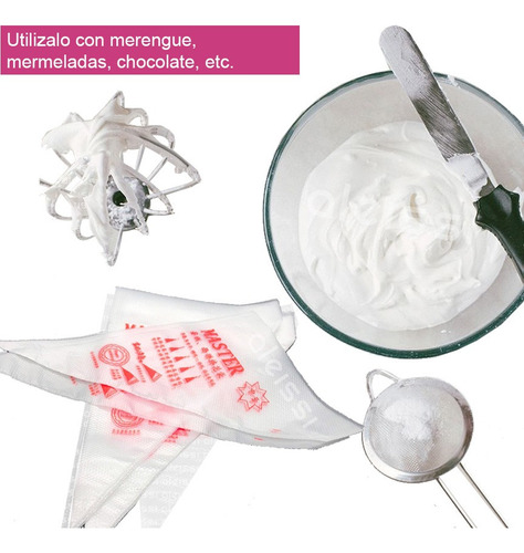 Aleissi 300 Mangas Desechables Pasteleras Reposteria 35cm Color Transparente