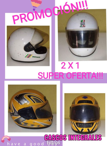 Cascos Moto Integrales 2x1 Ofertazo!!!