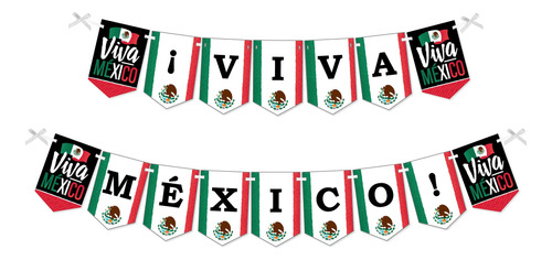 Banderine Para Fiesta Dia Independencia Mexicana - Viva