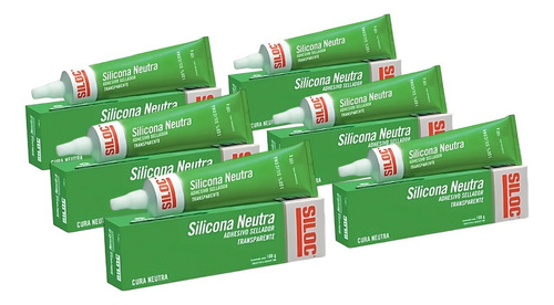 Siloc 100% Silicona Neutra Adhesivo Sellador 100g X 15 Un