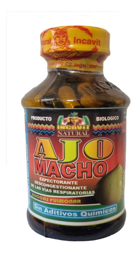 Ajo Macho  Cápsulas Ajo Macho   De 100 Capsulas C/u ) 500mg