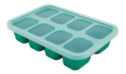 Porta Papinha De Silicone Com 8 Divisórias Marcus E Marcus Cor Verde