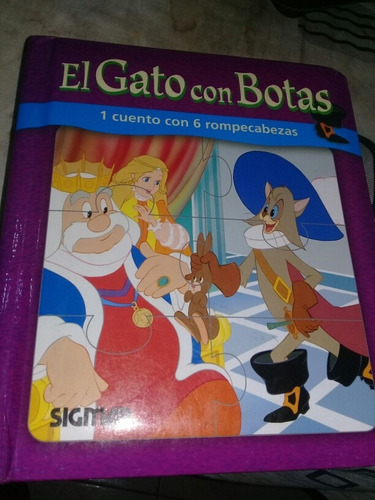 Libro El Gato Con Botas Con 6 Roompecabezas Sigmar